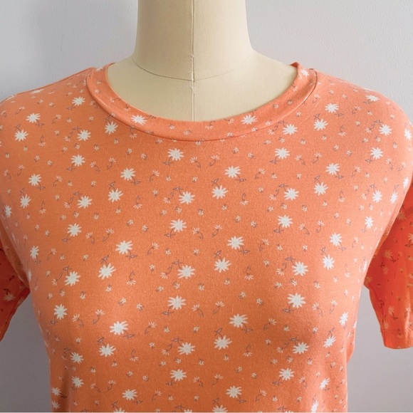 Love, Fire Los Angeles Floral Print Tee Shirt- Orange- Size XL- NWT - Picture 2 of 7